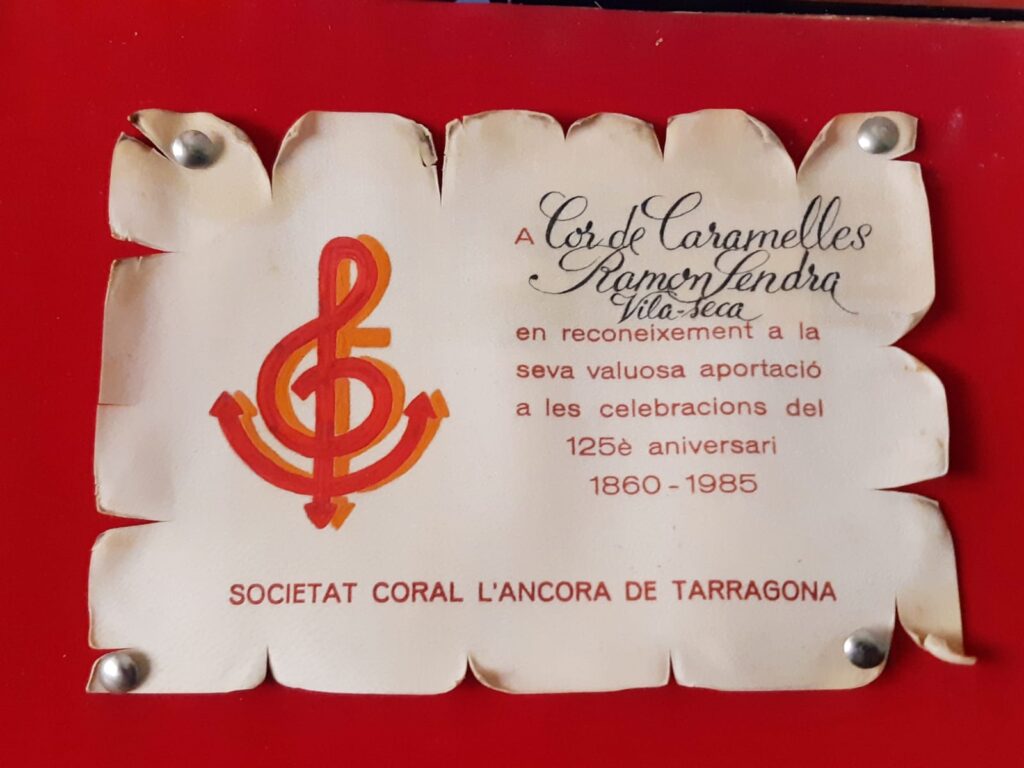 1985-125e Aniversari de la Societat Coral Ancora  de Tarragona.
Cedida per: J. Pintado